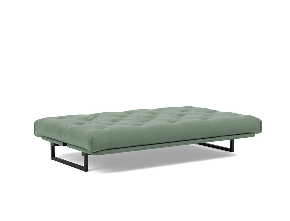 Диван-кровать Fraction 120 в обивке Elegance 518 Green, разложен