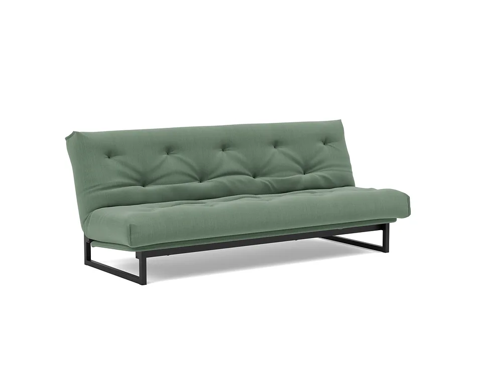 Диван-кровать Fraction 120 в обивке Elegance 518 Green, вид три четверти