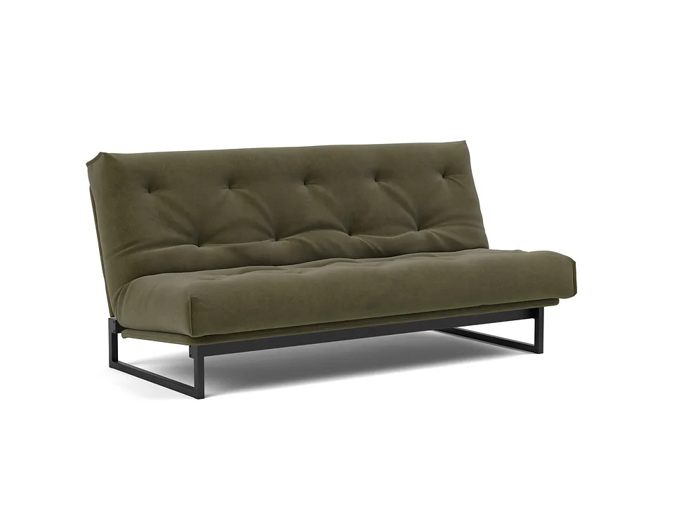Диван-кровать Fraction 140 в обивке Cordufine 316 Pine Green, вид три четверти