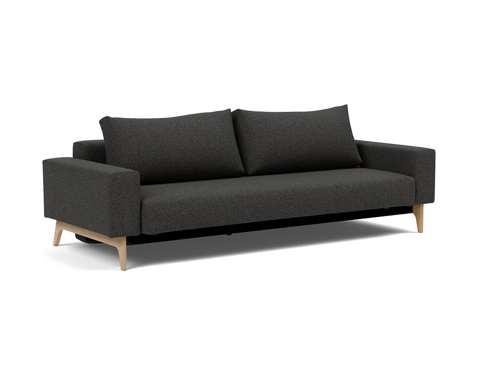 Диван-кровать Idun в обивке Kenya 577 Dark Grey, вид три четверти