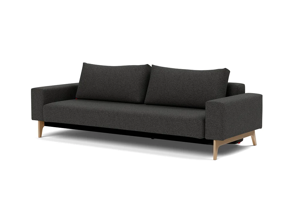 Диван-кровать Idun в обивке Kenya 577 Dark Grey, вид три четверти справа