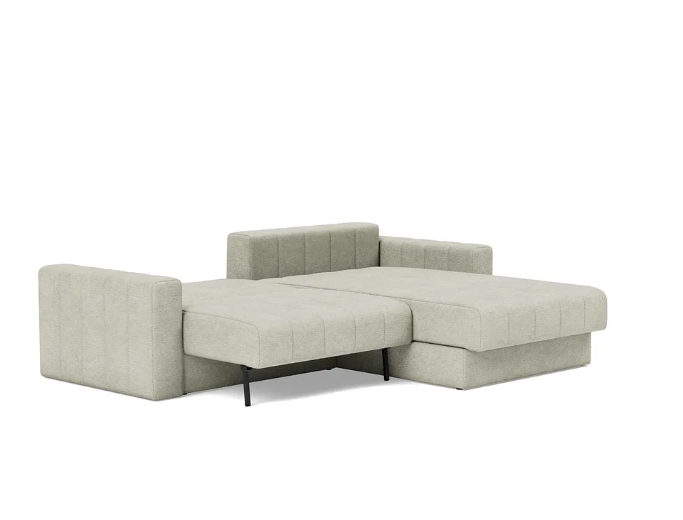 Диван-кровать Akello Sofa Bed Chaise With Arms, Innovation Living, в разложенном виде — вид в три четверти
