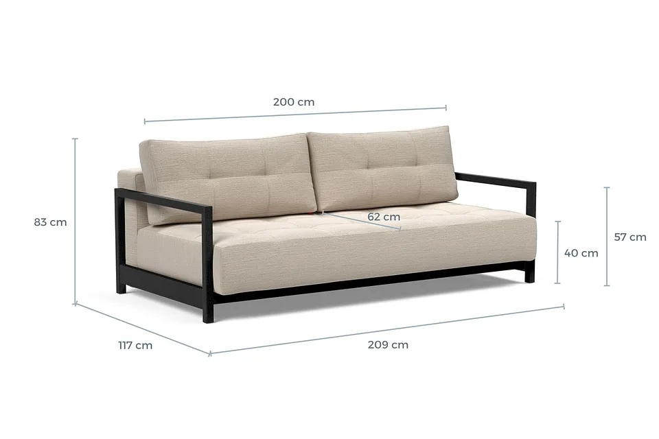 Схема размеров: диван-кровать Bifrost D.E.L. Sofa Bed