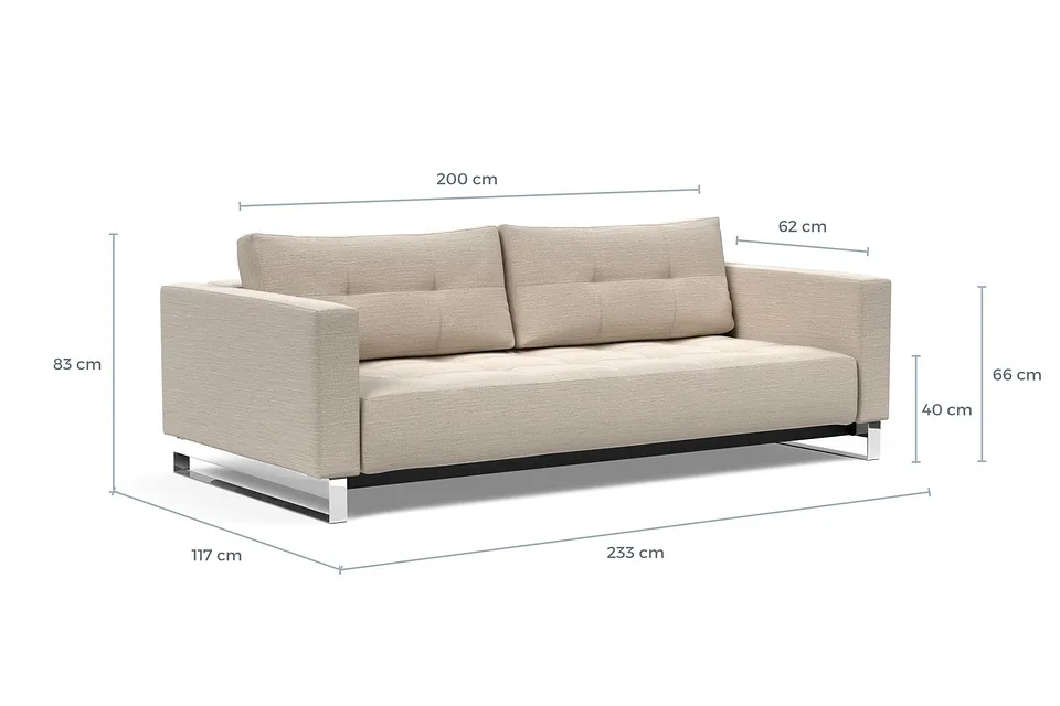 Схема размеров: диван-кровать Cassius D.E.L. Sofa Bed