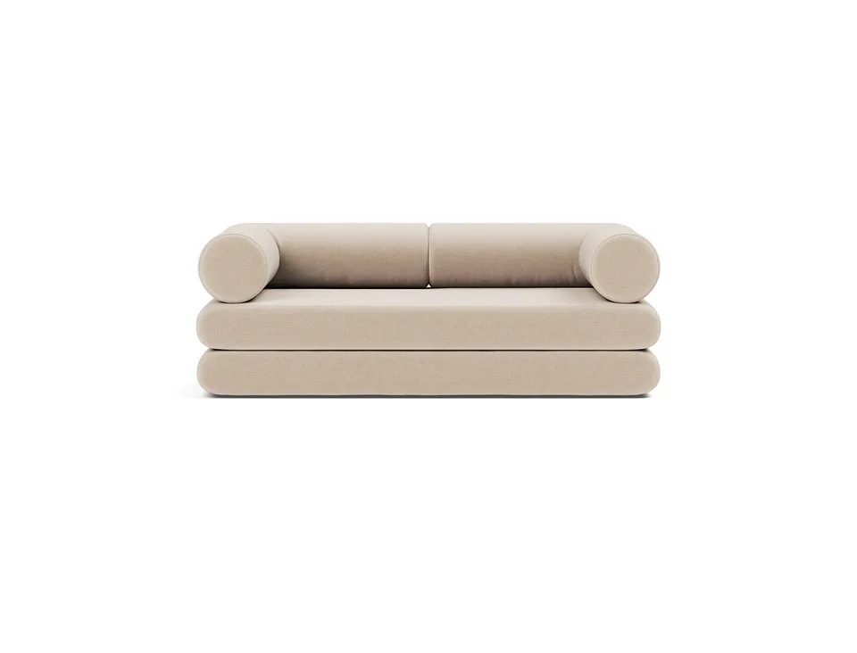 Кушетка Circlus Daybed With L-Shaped Arms, Innovation Living, в положении дивана — вид спереди