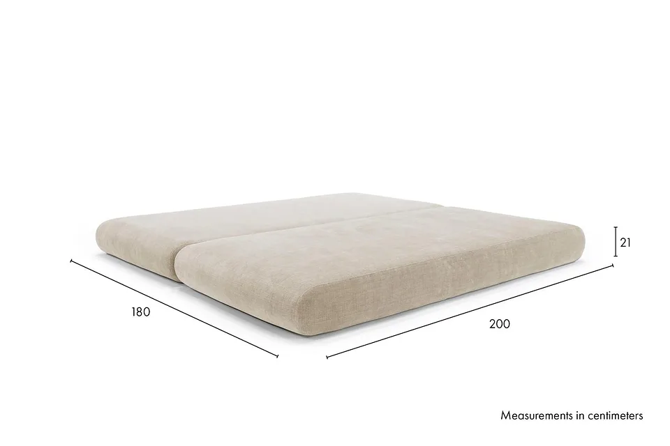 Схема размеров в разложенном виде: кушетка Circlus Daybed