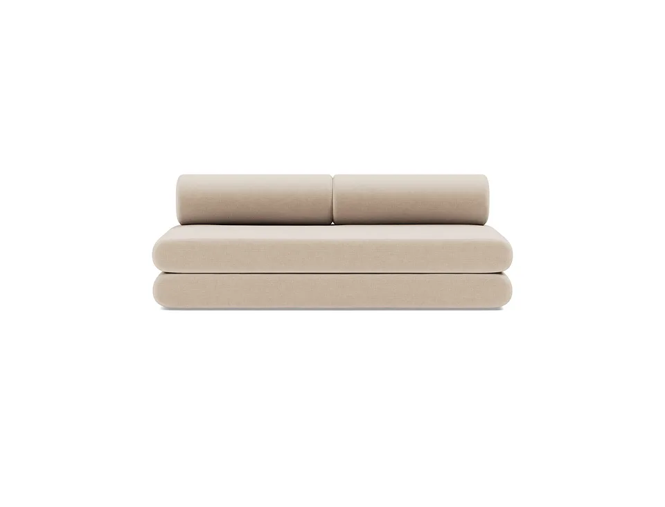 Кушетка Circlus Daybed With Round Cushions, Innovation Living, в положении дивана — вид спереди