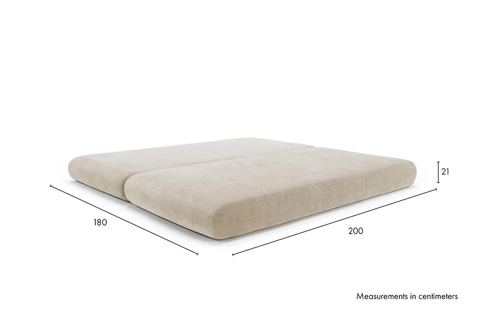 Схема размеров в разложенном виде: кушетка Circlus Daybed With Round Cushions