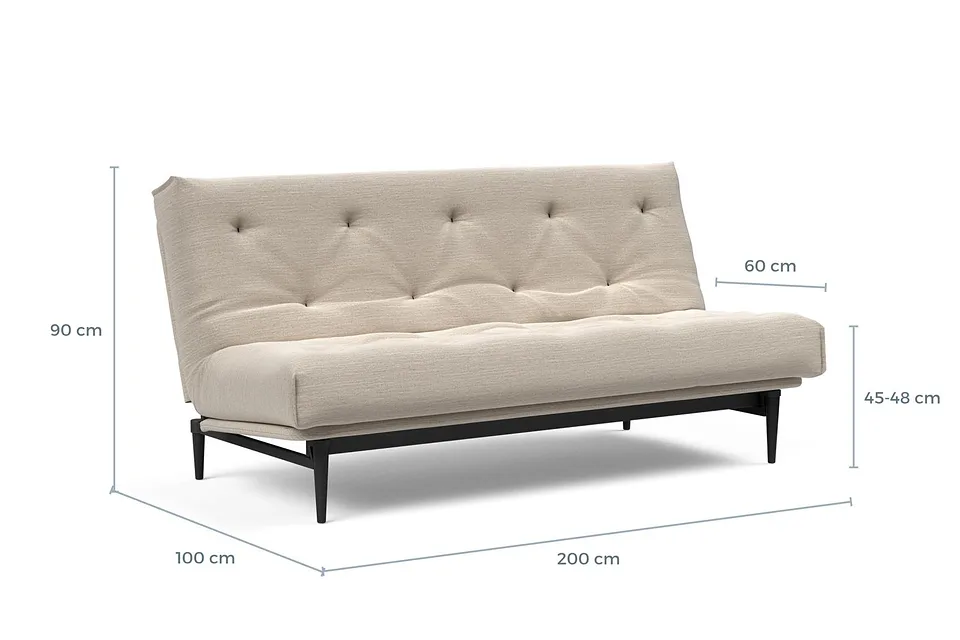 Схема размеров: диван-кровать Colpus Black Sofa Bed