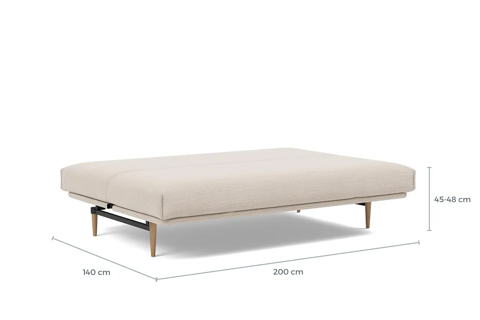 Схема размеров в разложенном виде: диван-кровать Colpus Light Sofa Bed