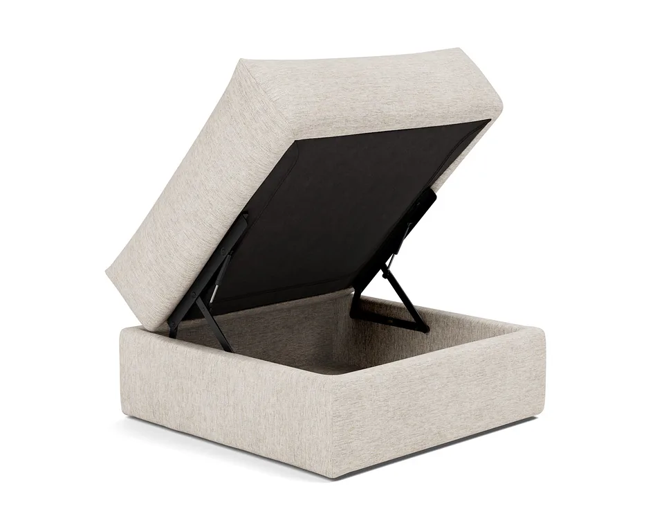 Оттоманка Cornila Ottoman, Innovation Living, с открытым ящиком для белья — вид в три четверти