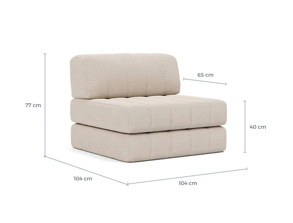 Схема размеров: кресло-кровать CozyPad Chair