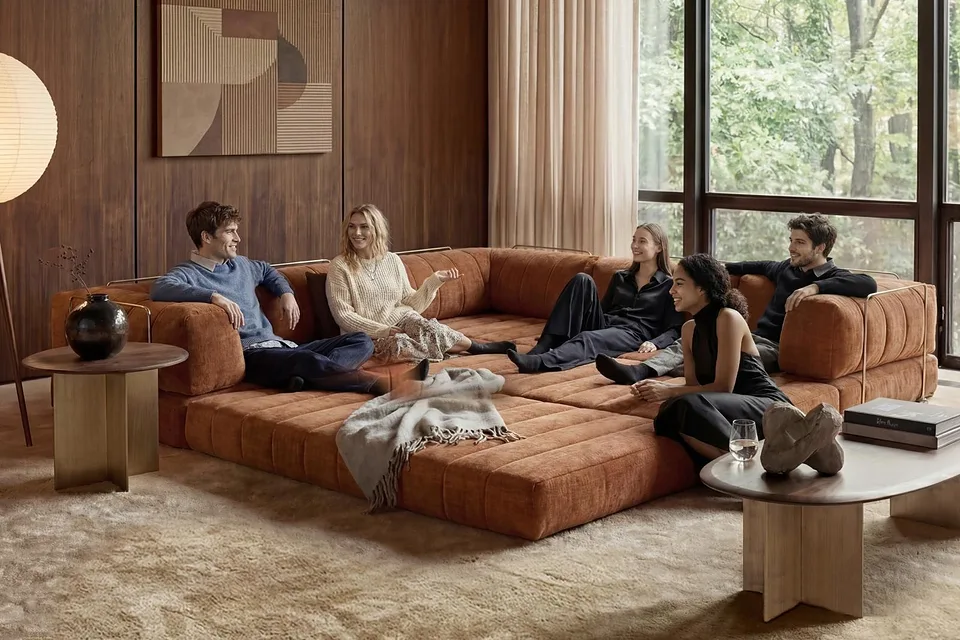 Диван-кровать CozyPad Sofa Bed Corner with arms, Innovation Living, в интерьере