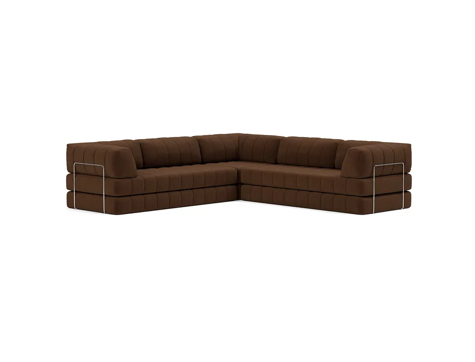 Диван-кровать CozyPad Sofa Bed Corner with arms, Innovation Living, в положении дивана — вид в три четверти