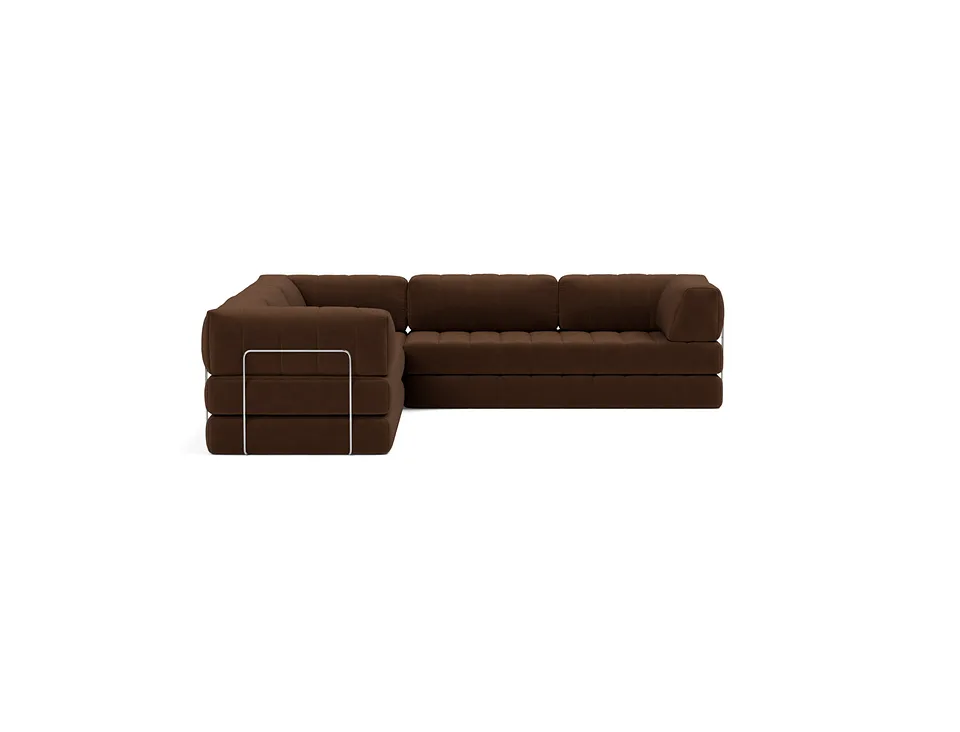 Диван-кровать CozyPad Sofa Bed Corner with arms, Innovation Living, в положении дивана — вид сбоку