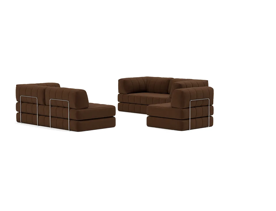 Диван-кровать CozyPad Sofa Bed Corner with arms, Innovation Living, в положении для отдыха — вид в три четверти