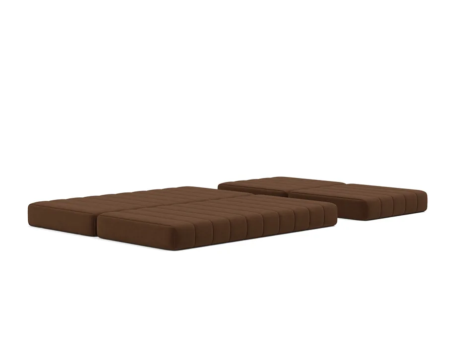Диван-кровать CozyPad Sofa Bed Grand with arms, Innovation Living, в разложенном виде — вид в три четверти