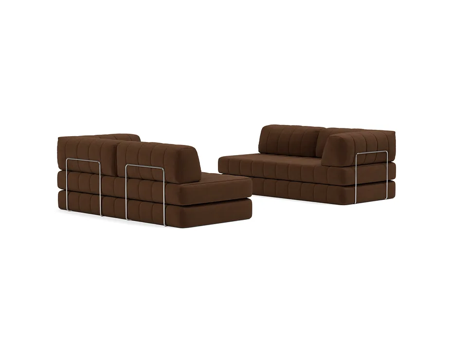 Диван-кровать CozyPad Sofa Bed L-Shape with arm, Innovation Living, в положении для отдыха — вид в три четверти