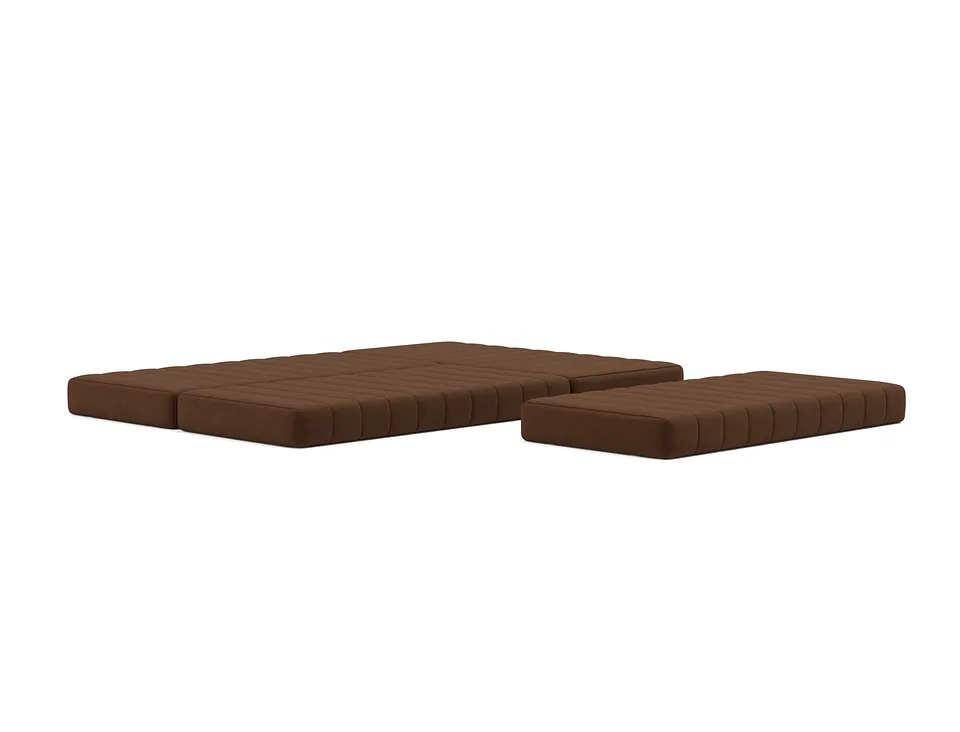 Диван-кровать CozyPad Sofa Bed L-Shape with arm, Innovation Living, в разложенном виде — вид в три четверти