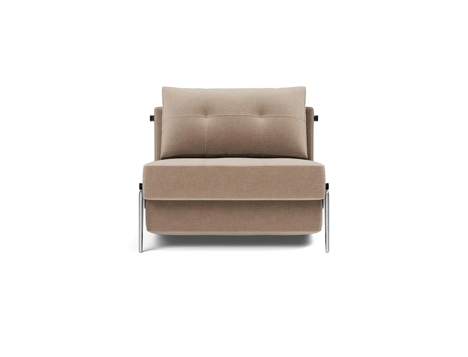 Кресло-кровать Cubed 90 Alu Chair, Innovation Living, в положении дивана — вид спереди