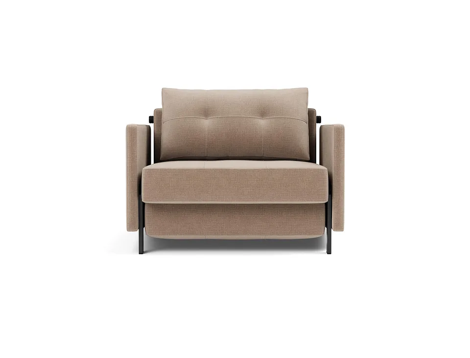 Кресло-кровать Cubed 90 Chair With Arms, Innovation Living, в положении дивана — вид спереди