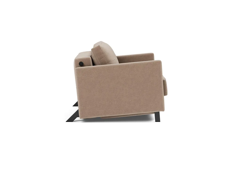 Кресло-кровать Cubed 90 Chair With Arms, Innovation Living, в положении дивана — вид сбоку