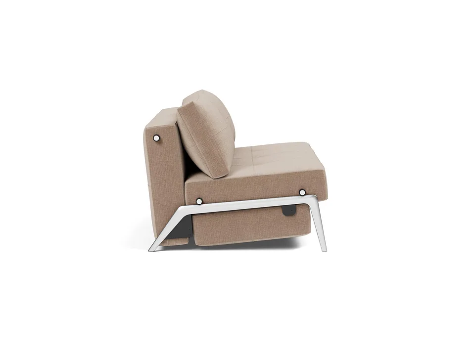 Диван-кровать Cubed Alu Sofa Bed, Innovation Living, в положении дивана — вид сбоку