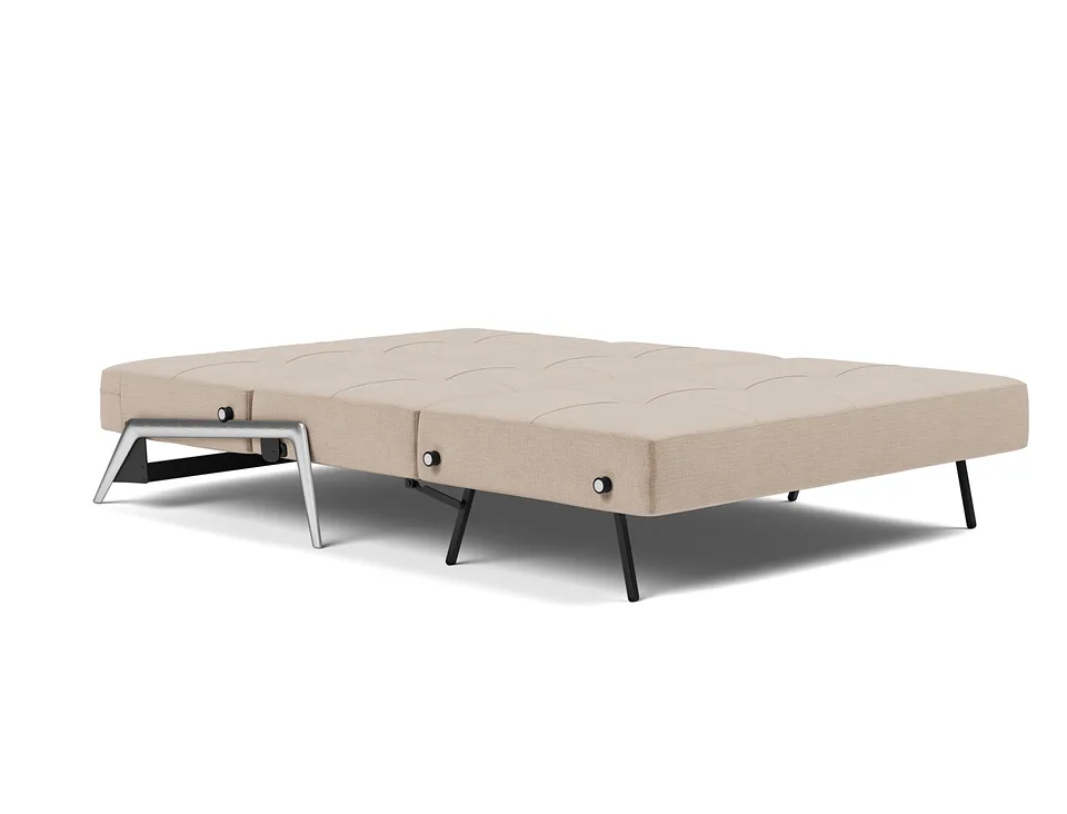 Диван-кровать Cubed Alu Sofa Bed, Innovation Living, в разложенном виде — вид в три четверти
