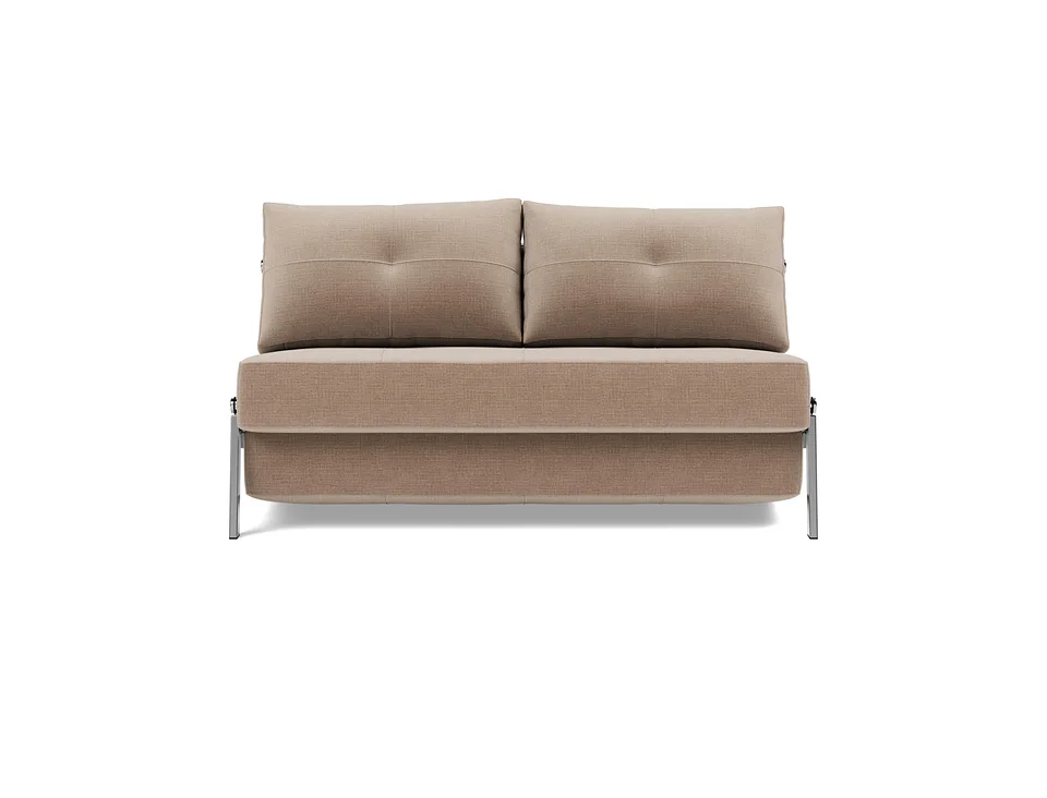 Диван-кровать Cubed Chrome Sofa Bed, Innovation Living, в положении дивана — вид спереди