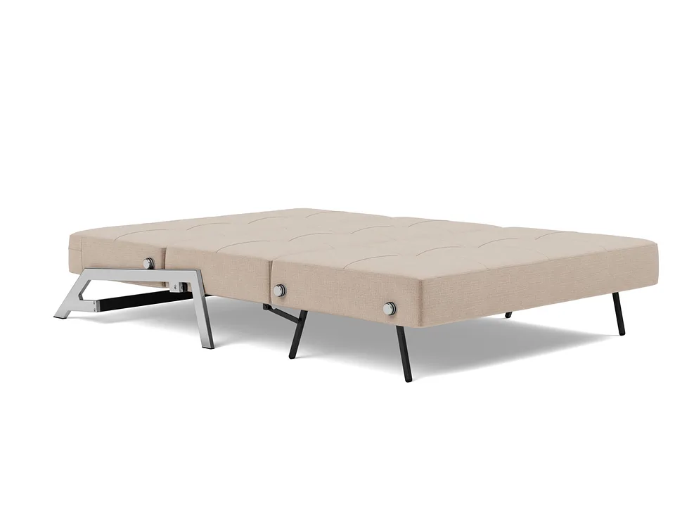Диван-кровать Cubed Chrome Sofa Bed, Innovation Living, в разложенном виде — вид в три четверти