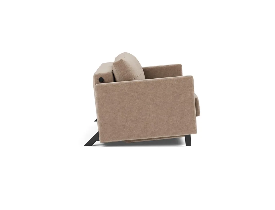 Диван-кровать Cubed Sofa Bed With Arms, Innovation Living, в положении дивана — вид сбоку