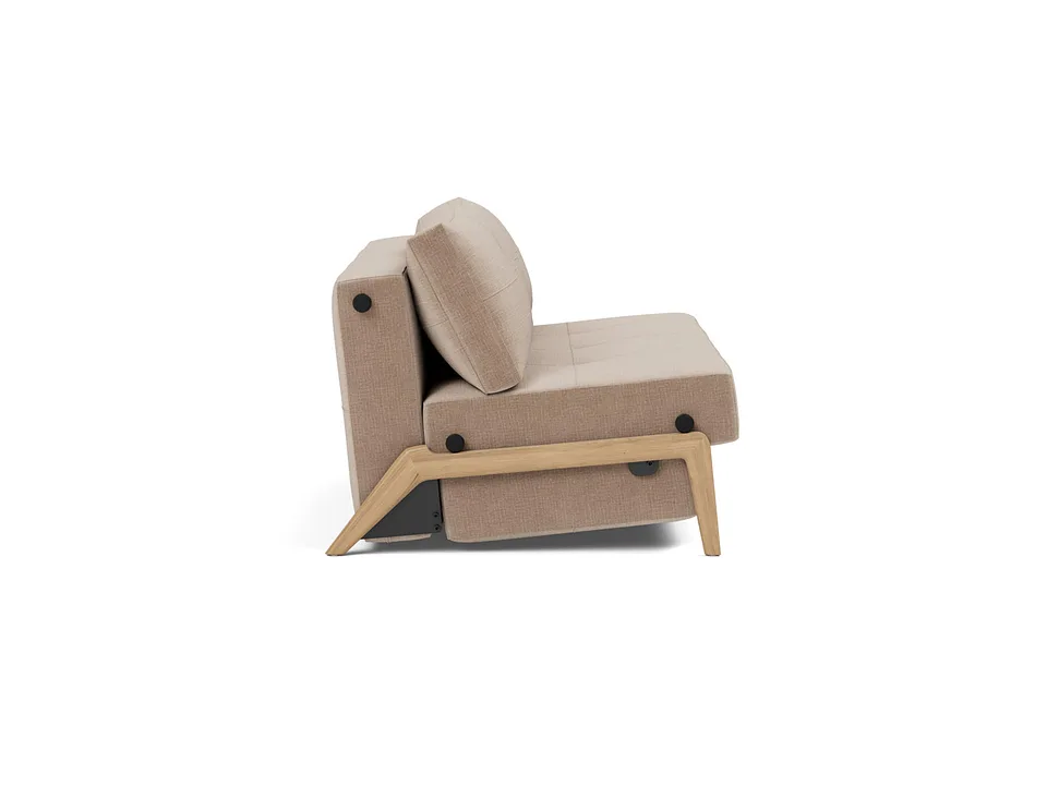 Диван-кровать Cubed Wood Sofa Bed, Innovation Living, в положении дивана — вид сбоку