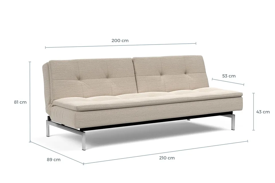 Схема размеров: диван-кровать Dublexo Chrome Sofa Bed