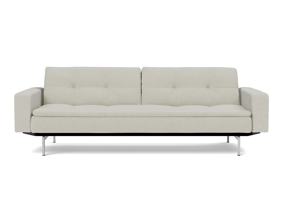 Диван-кровать Dublexo Chrome Sofa Bed With Arms, Innovation Living, в положении дивана — вид спереди