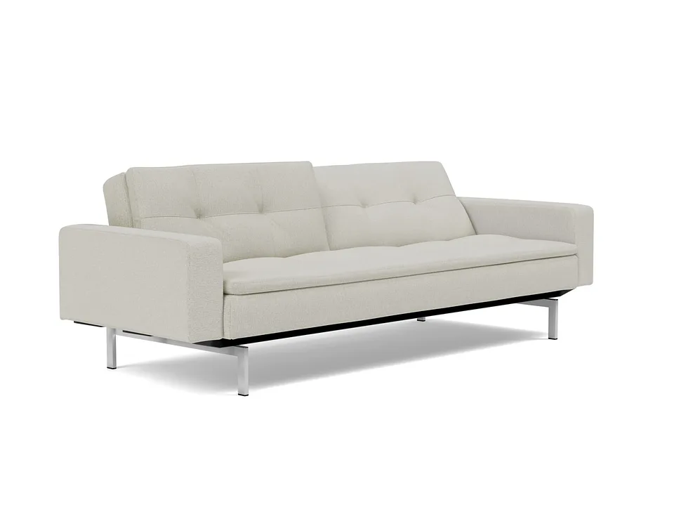 Диван-кровать Dublexo Chrome Sofa Bed With Arms, Innovation Living, в положении для отдыха — вид в три четверти