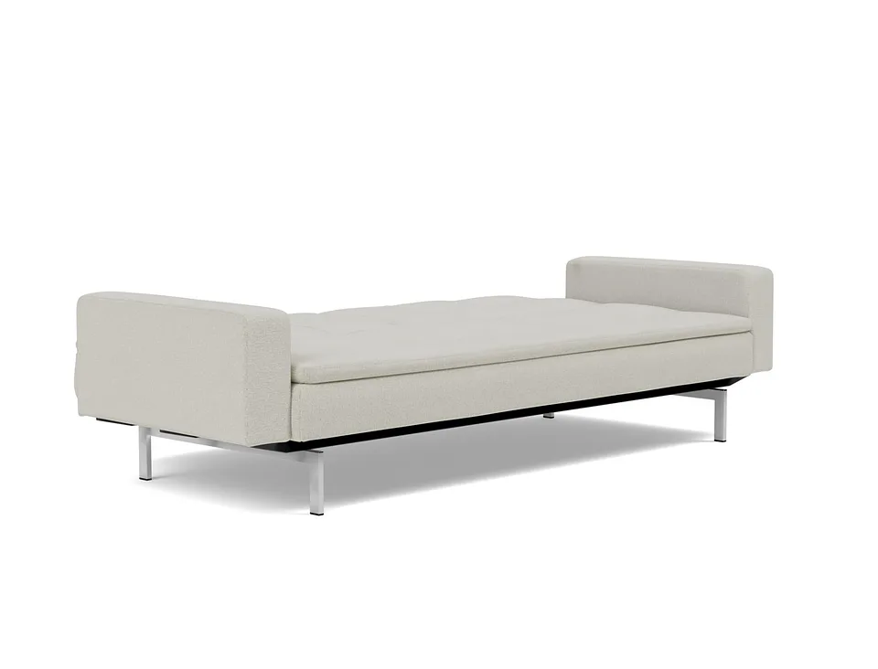 Диван-кровать Dublexo Chrome Sofa Bed With Arms, Innovation Living, в разложенном виде — вид в три четверти