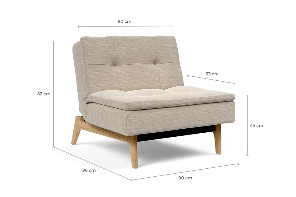 Схема размеров: кресло-кровать Dublexo Eik Chair