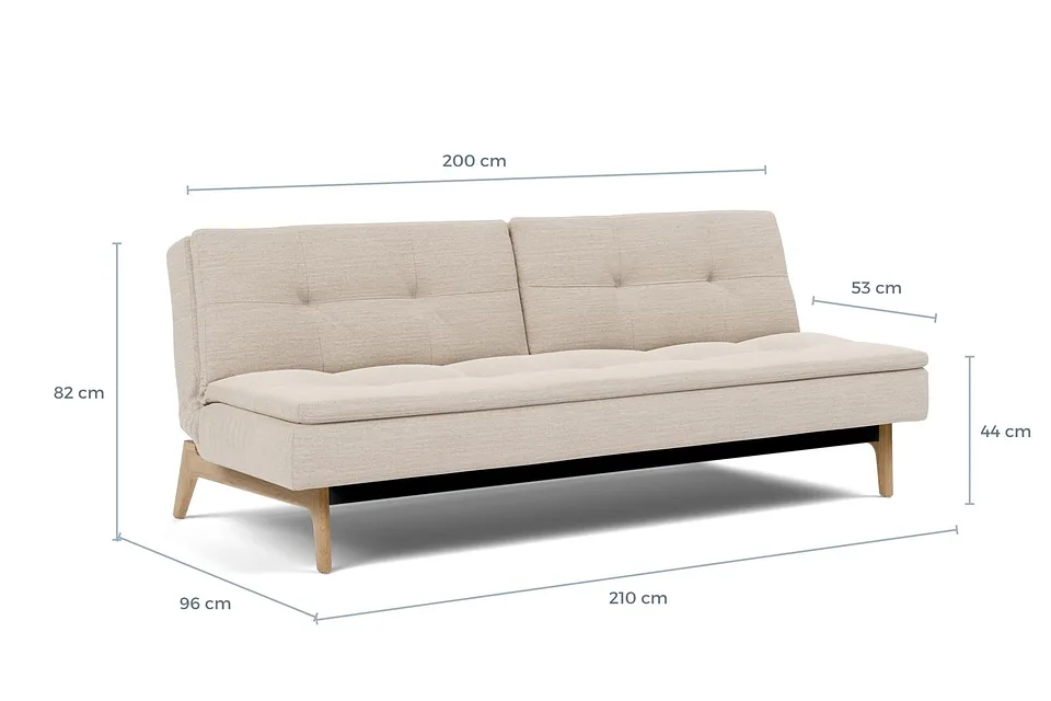 Схема размеров: диван-кровать Dublexo Eik Sofa Bed