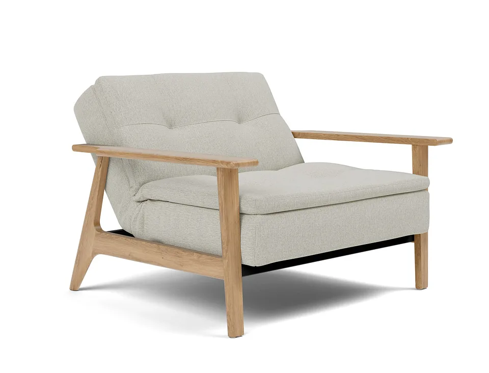Кресло-кровать Dublexo Frej Chair, Innovation Living, в положении для отдыха — вид в три четверти