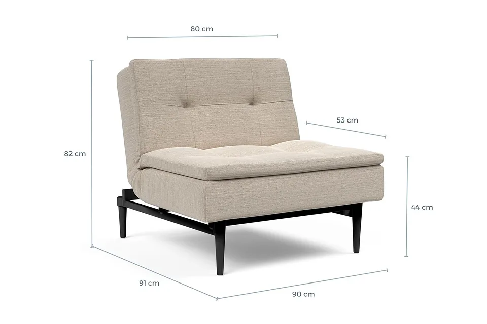 Схема размеров: кресло-кровать Dublexo Styletto Chair