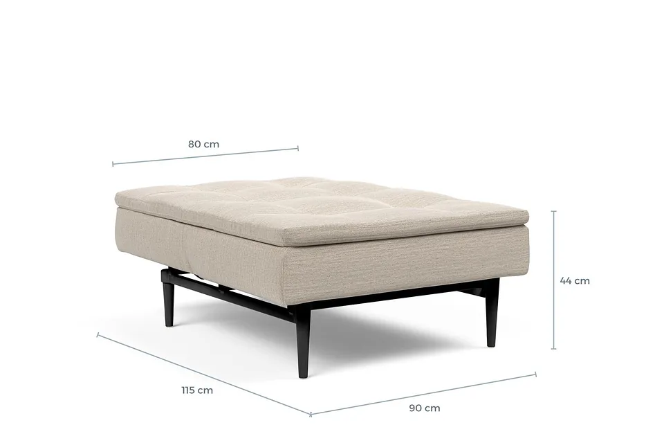 Схема размеров в разложенном виде: кресло-кровать Dublexo Styletto Chair