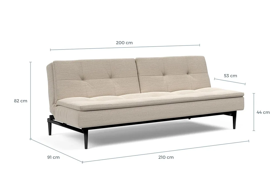 Схема размеров: диван-кровать Dublexo Styletto Sofa Bed