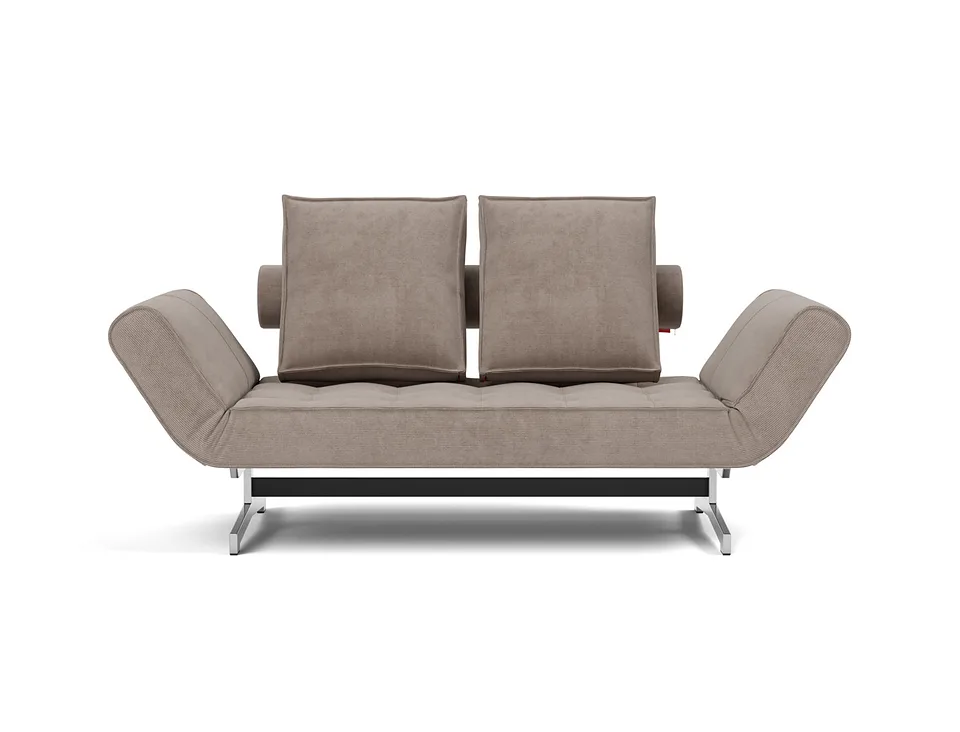 Кушетка Ghia Chrome Daybed, Innovation Living, в положении дивана — вид спереди