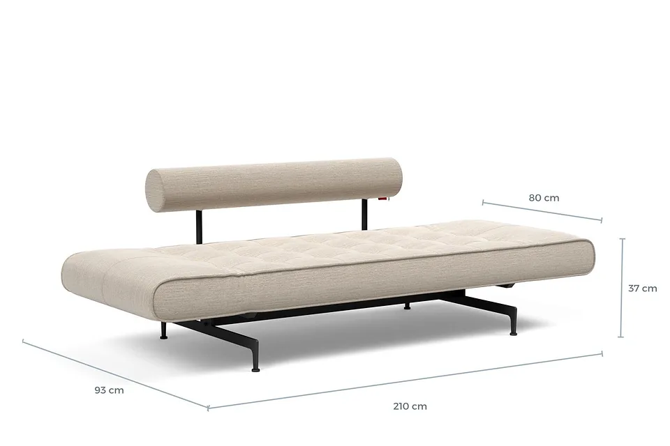Схема размеров в разложенном виде: кушетка Ghia Laser Daybed