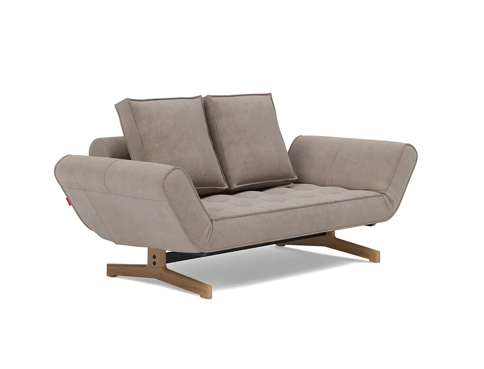Кушетка Ghia Wood Daybed, Innovation Living, в положении дивана — вид в три четверти