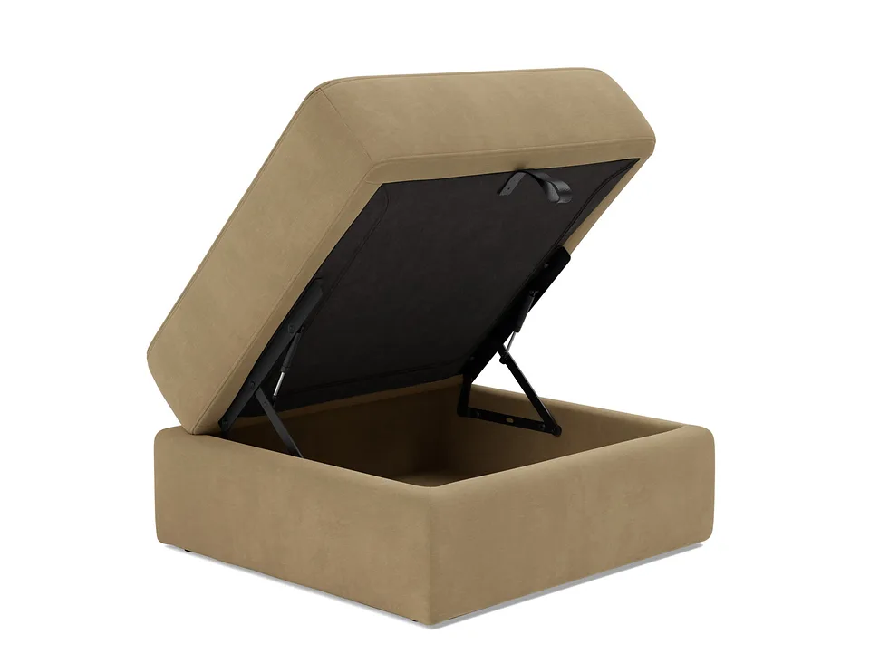 Оттоманка ILB 402 Ottoman, Innovation Living, с открытым ящиком для белья — вид в три четверти