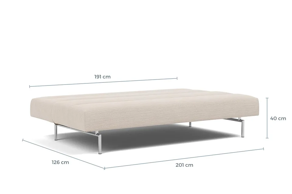 Схема размеров в разложенном виде: диван-кровать Jillis Sofa Bed