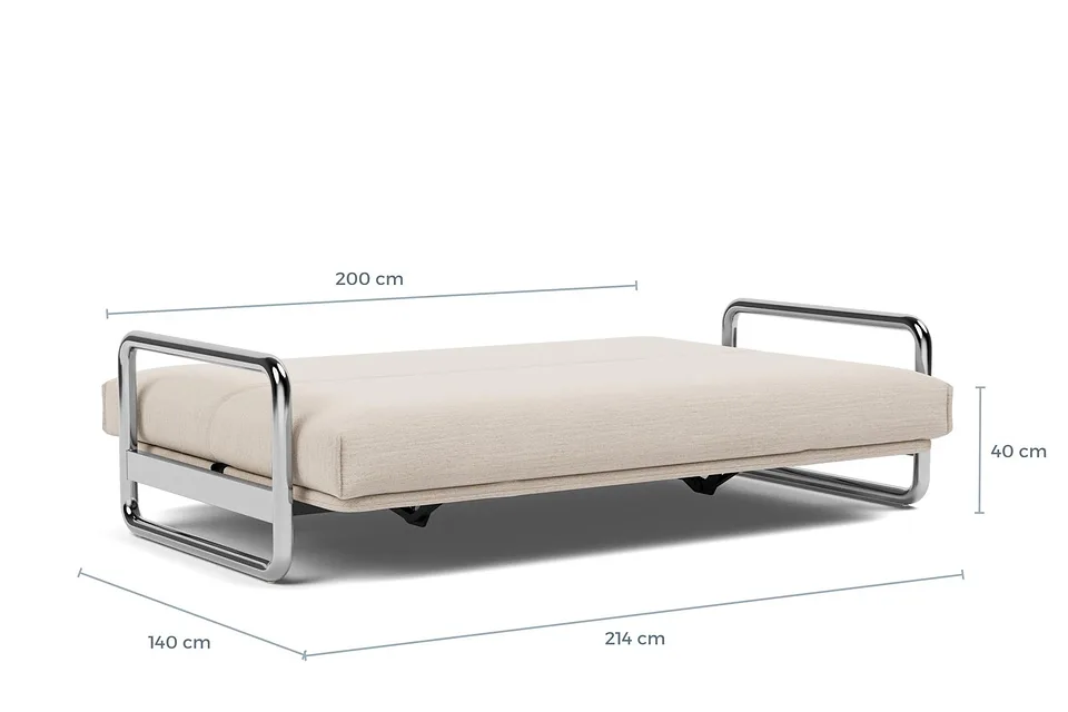 Схема размеров в разложенном виде: диван-кровать Lomira Sofa Bed