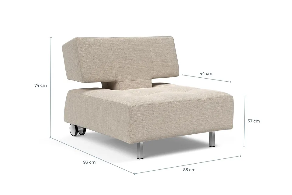 Схема размеров: кресло-кровать Long Horn D.E.L. Chair