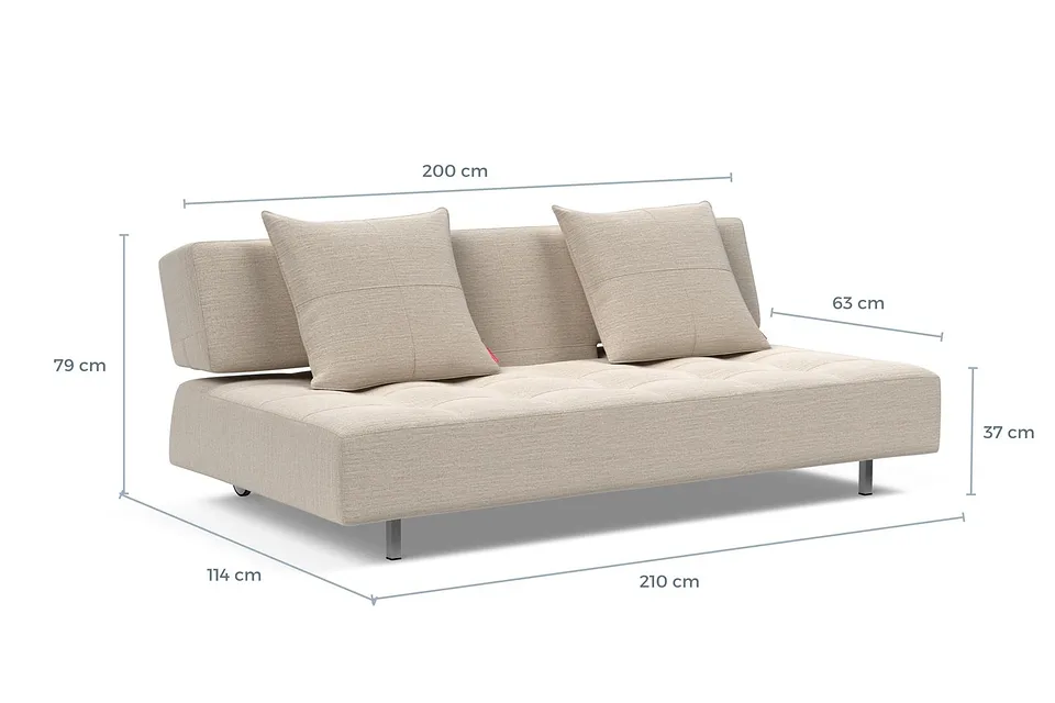 Схема размеров: диван-кровать Long Horn D.E.L. Sofa Bed
